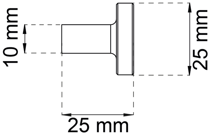 Habo Alvin møbelknop sort Ø25 mm
